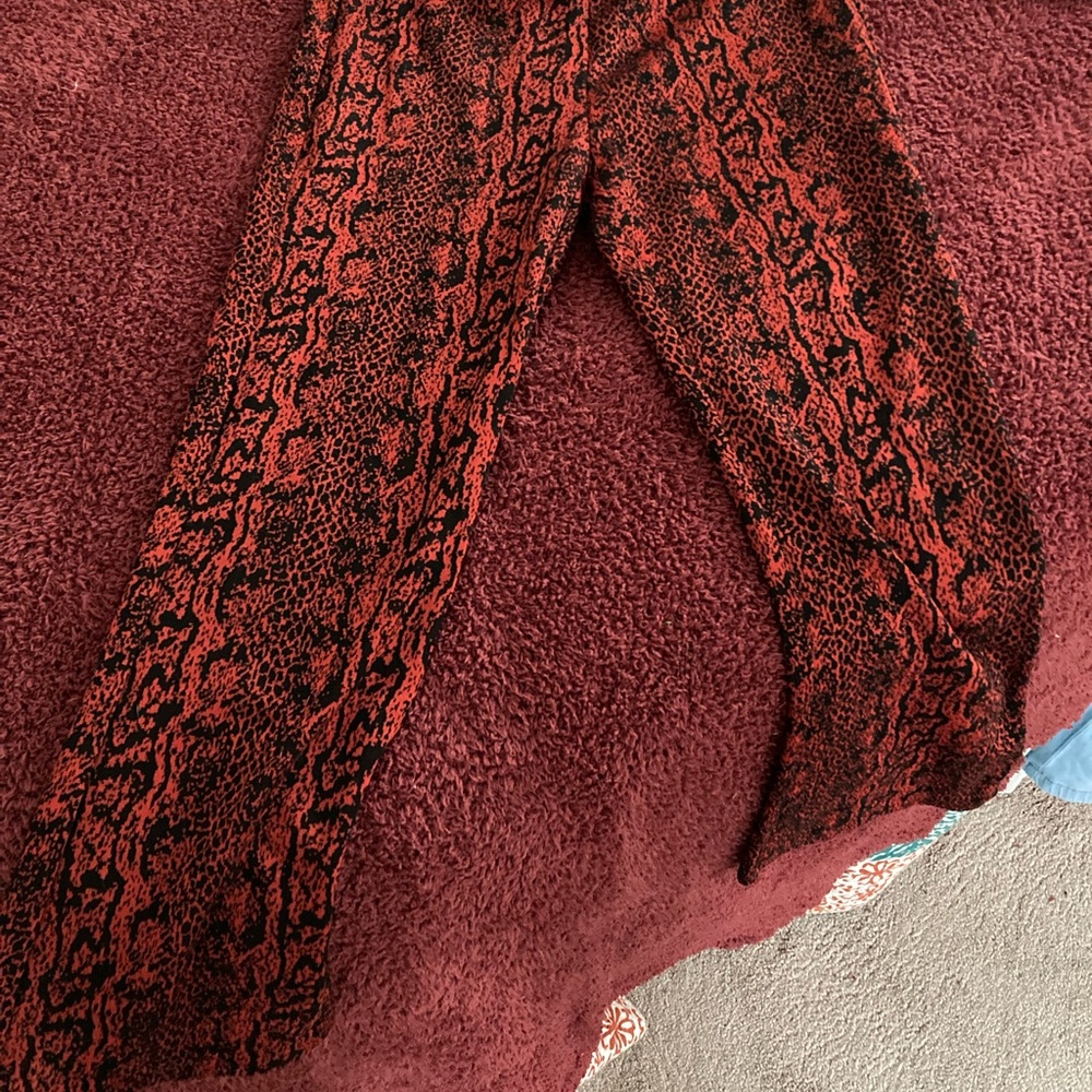 Zara Red and Black Patterned Garment